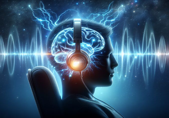 Glowing human brain neural network